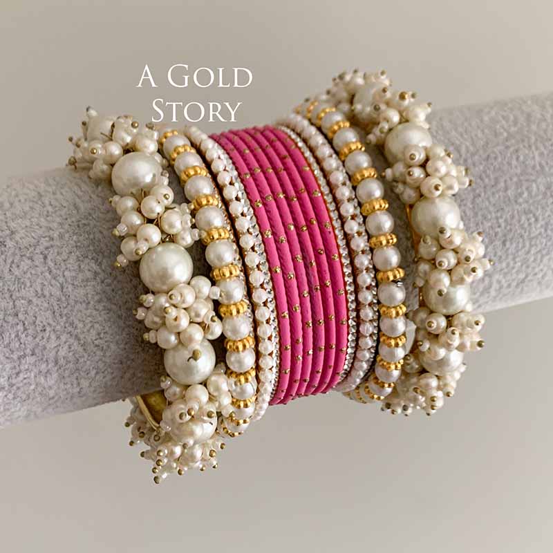 MUSKAN BANGLES SET BABY PINK