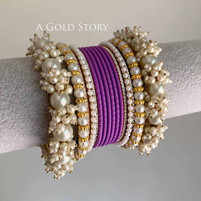 ESHAAL BANGLES SET PURPLE/ LILAC