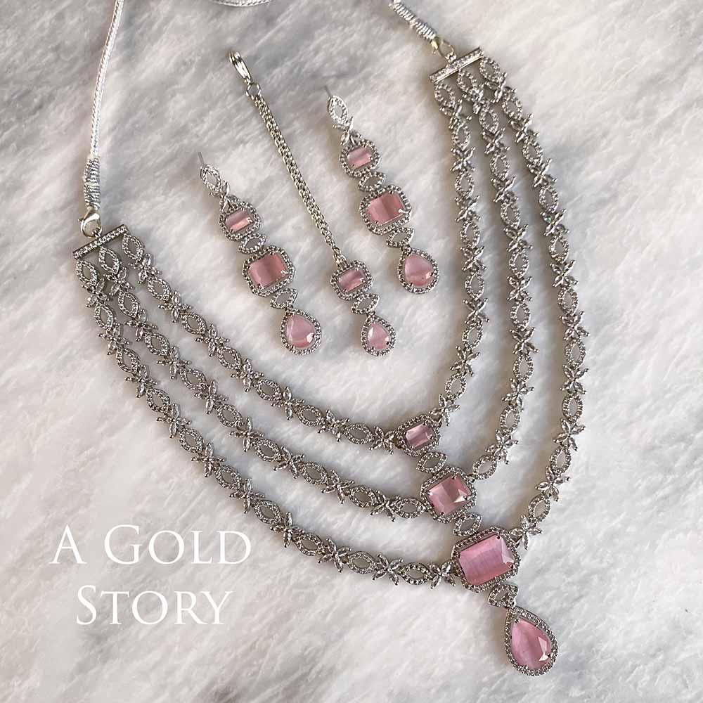 NAMAR BRIDAL NECKLACE SET PINK