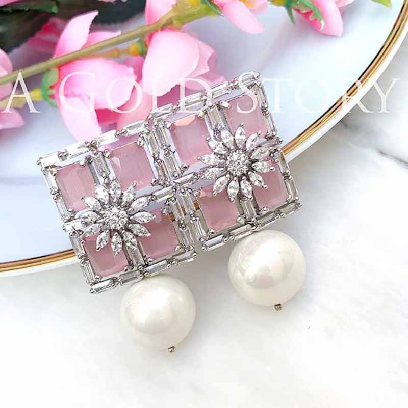 DENVER EARRINGS PINK - A GOLD STORY