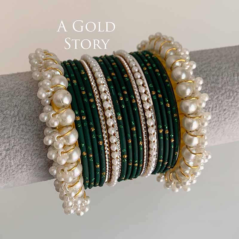 ADAA BANGLES SET GREEN