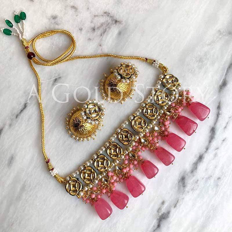 SIMRAN SET PINK - A GOLD STORY
