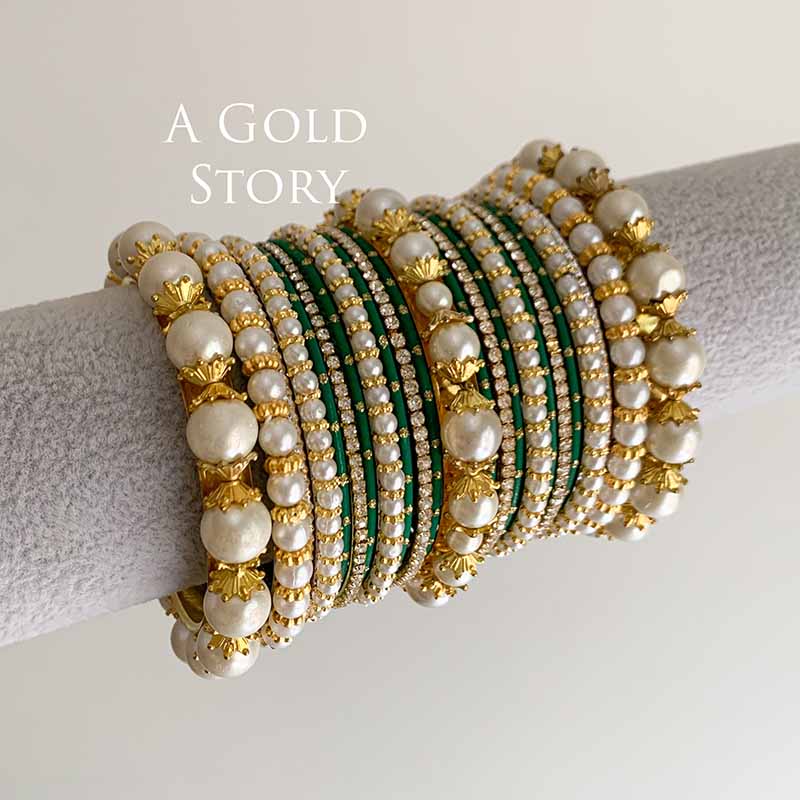 MUNTAHA BANGLES SET GREEN
