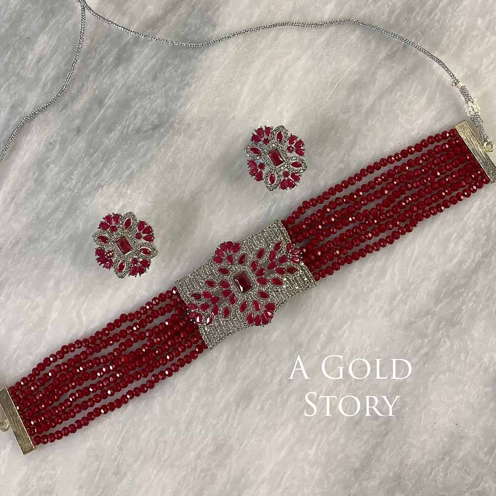 KAINAT CHOKER SET RED