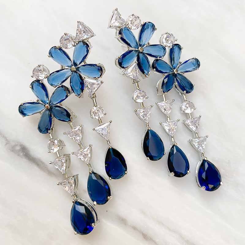 DAISY EARRINGS BLUE