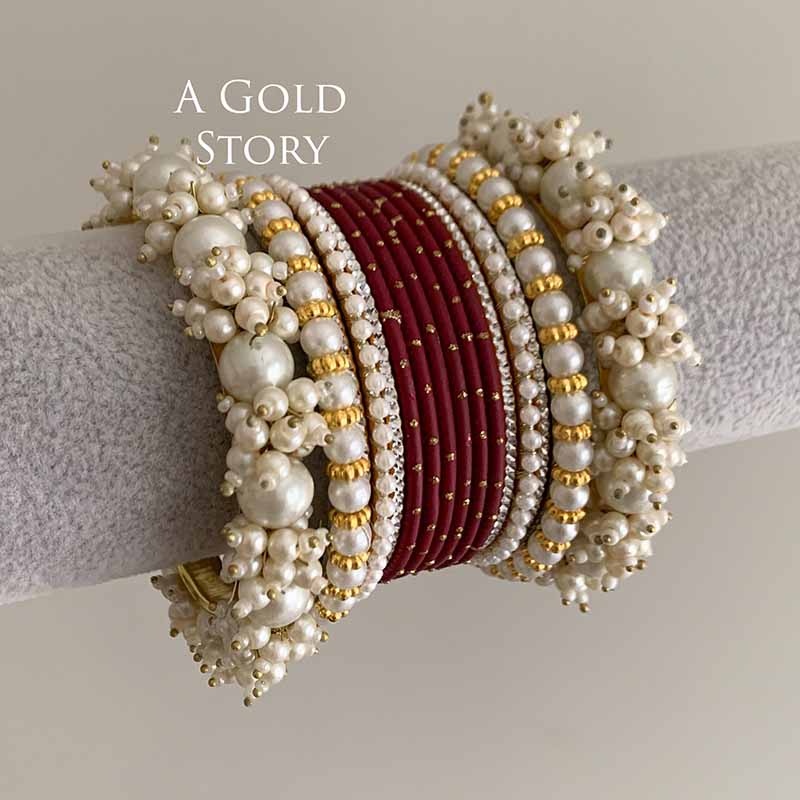 MUSKAN BANGLES SET MAROON