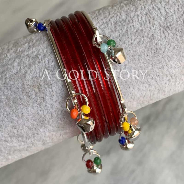 ALEENA BANGLES SET MAROON
