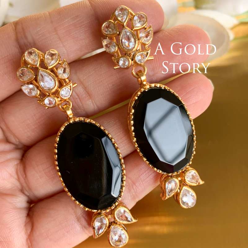 ABRISHAM EARRINGS BLACK