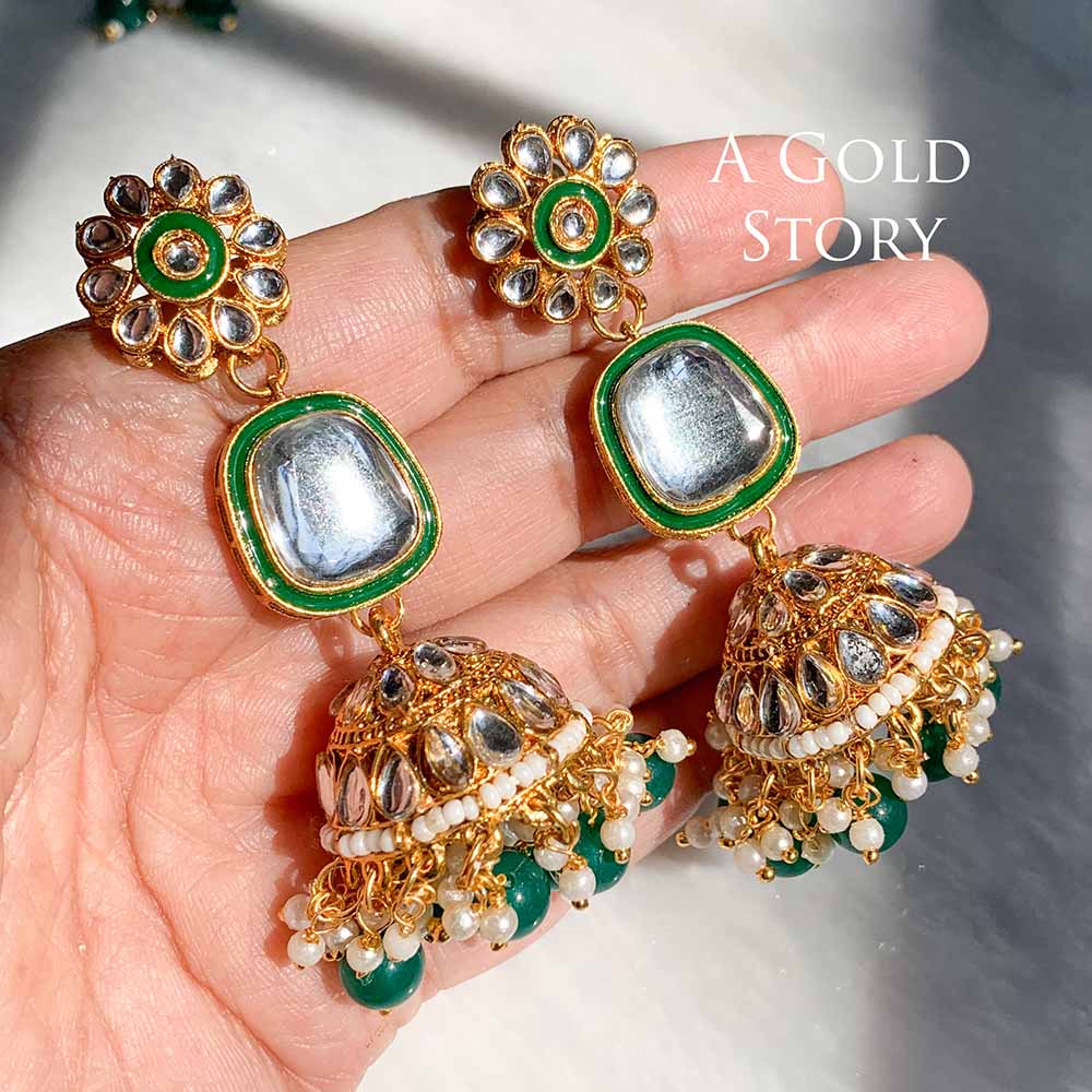 MEHAR MAALA SET EMERALD GREEN