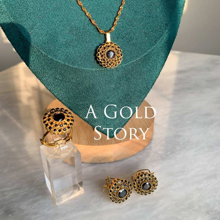 ALHINA PENDANT SET BLACK