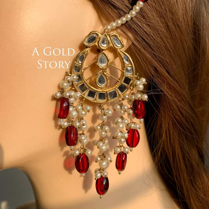 MAHIMA KUDAN EARRINGS MAROON