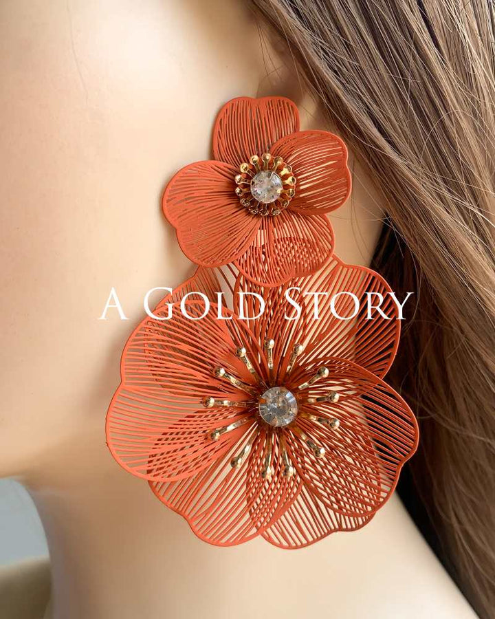 AMELIA EARRINGS ORANGE