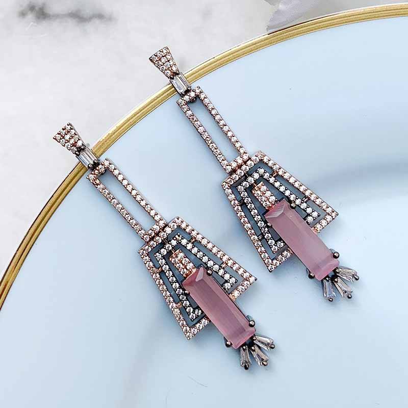 JULES EARRINGS VICTORIA BABY PINK - A GOLD STORY