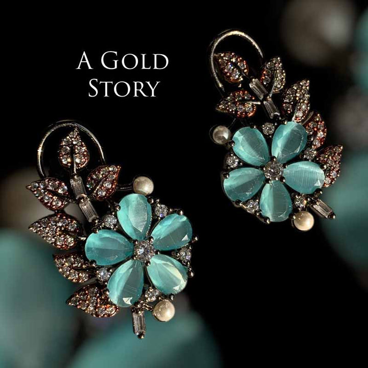 DIANA EARRINGS AQUA BLUE