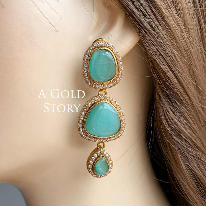 ANABIA EARRINGS SEA GREEN