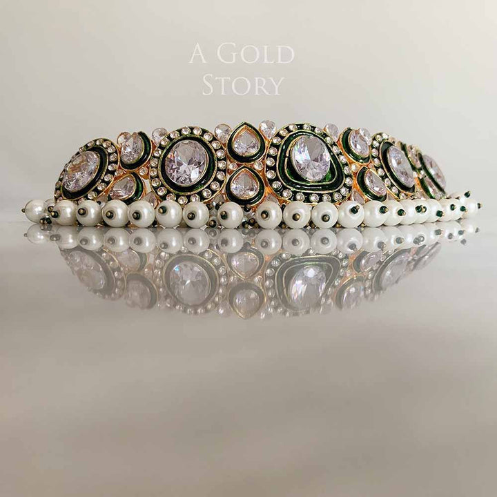 ANGNA BRIDAL SET EMERALD GREEN