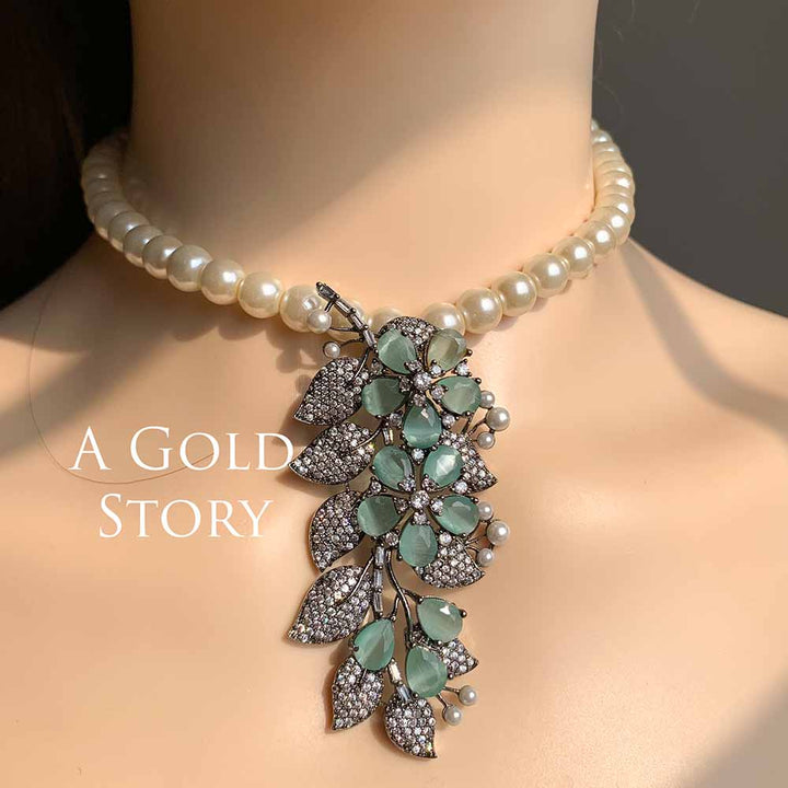 ARSHIN NECKLACE SET SEA GREEN