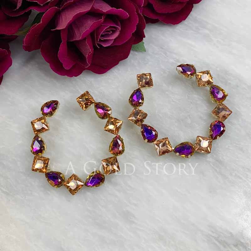 FABEEHA EARRINGS PINK - A GOLD STORY