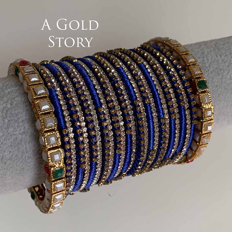 LARAH BANGLES SET ROYAL BLUE
