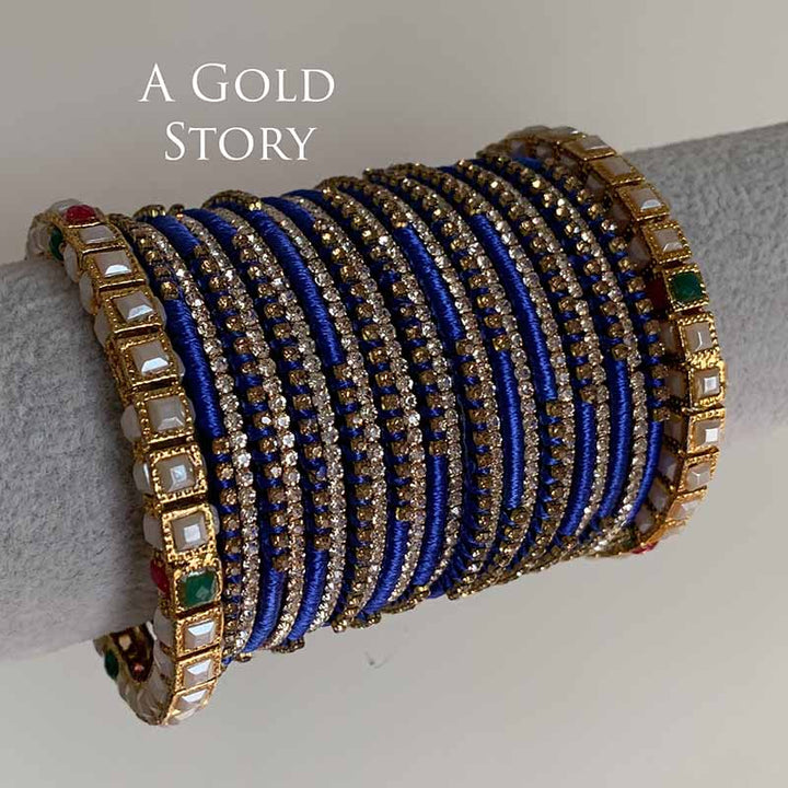 LARAH BANGLES SET ROYAL BLUE