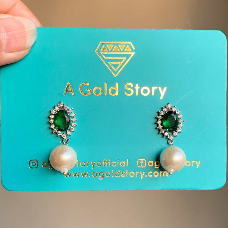 MELODY EARRINGS GREEN
