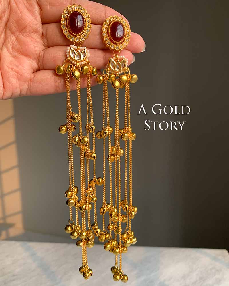 ZAINAB EARRINGS MAROON