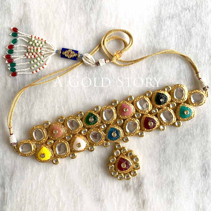 BAREEA KUNDAN BRIDAL CHOKER SET