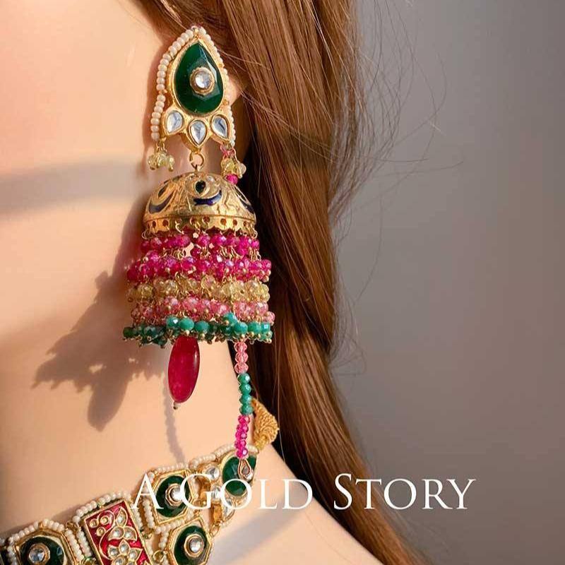 NOOR-E-JAAN EARRINGS AND TIKKA - A GOLD STORY