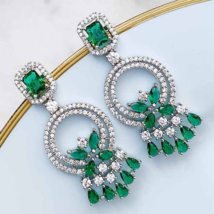 NYLA EARRINGS GREEN