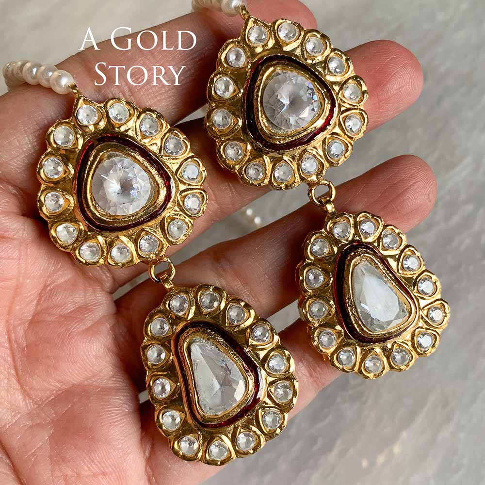 ORAIBIA KUNDAN POLKI MAALA SET