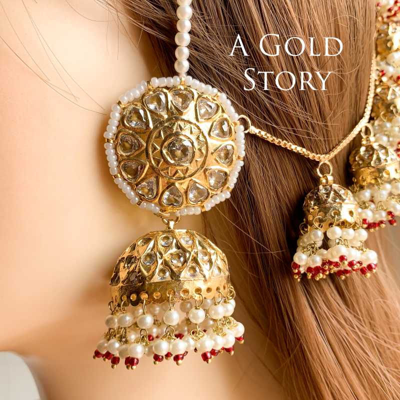 MAYA KUNDAN POLKI JHUMKAY WITH SAHARAY
