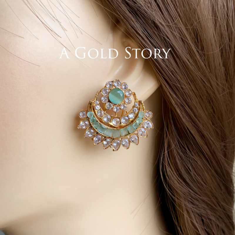 NABIHA EARRINGS SEA GREEN
