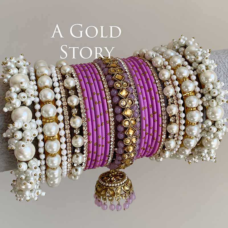 AFAANAA BRIDAL BANGLES SET LILAC