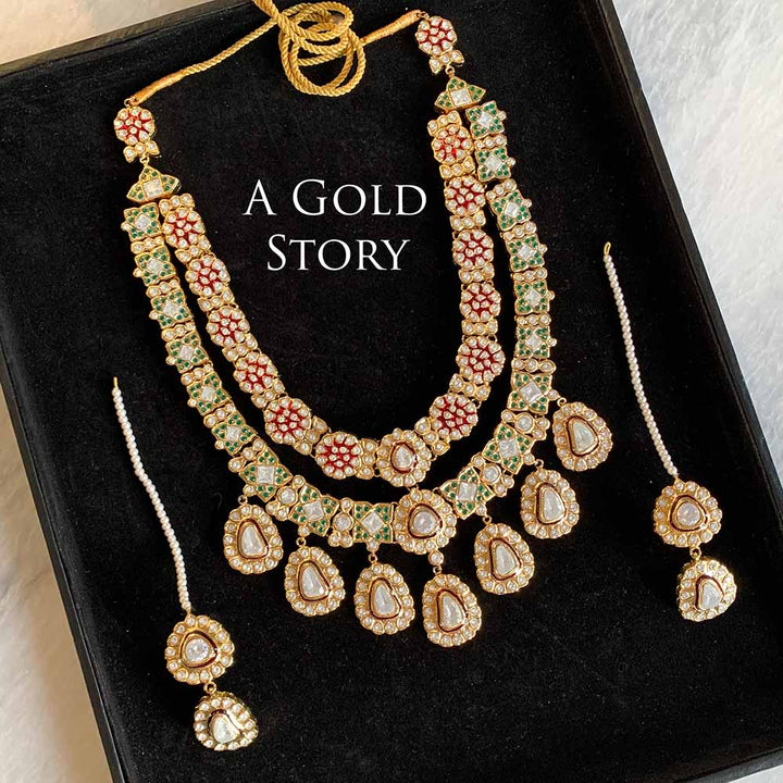 ORAIBIA KUNDAN POLKI MAALA SET