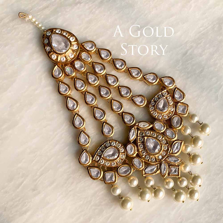 HIBISCUS BRIDAL KUNDAN POLKI SET