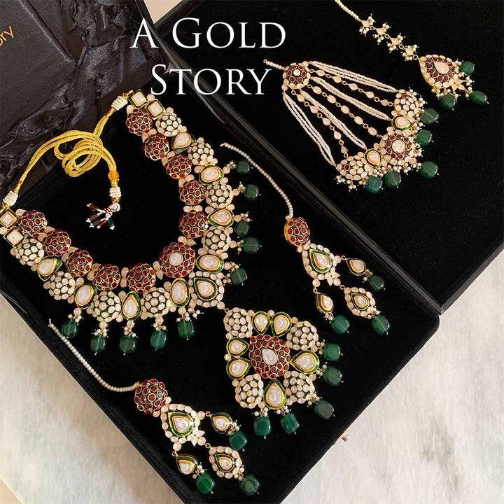 MAHA RANI KUNDAN POLKI MAALA BRIDAL SET