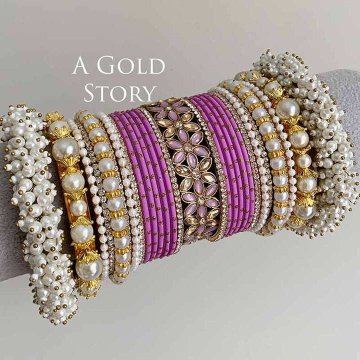 NAWAL BRIDAL BANGLES SET LILAC