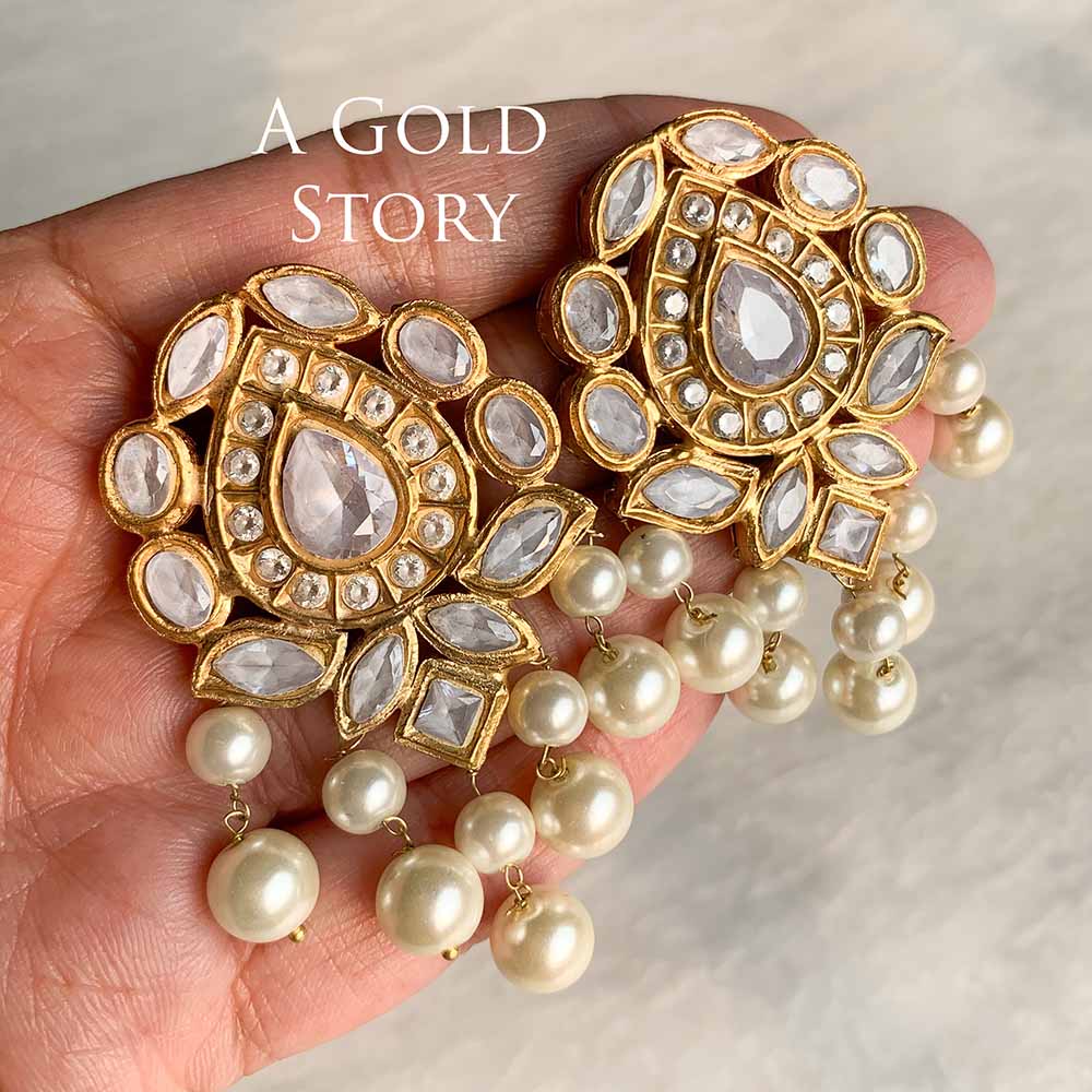 HIBISCUS BRIDAL KUNDAN POLKI SET