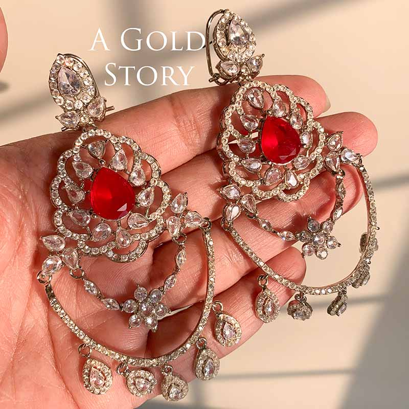 ABEER EARRINGS RED/ MAROON