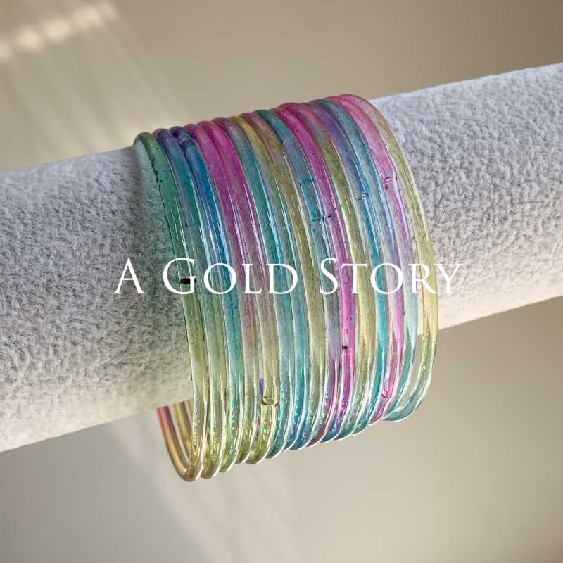 JELLY GLASS BANGLES MULTICOLOR