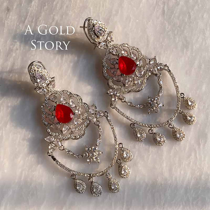 ABEER EARRINGS RED/ MAROON