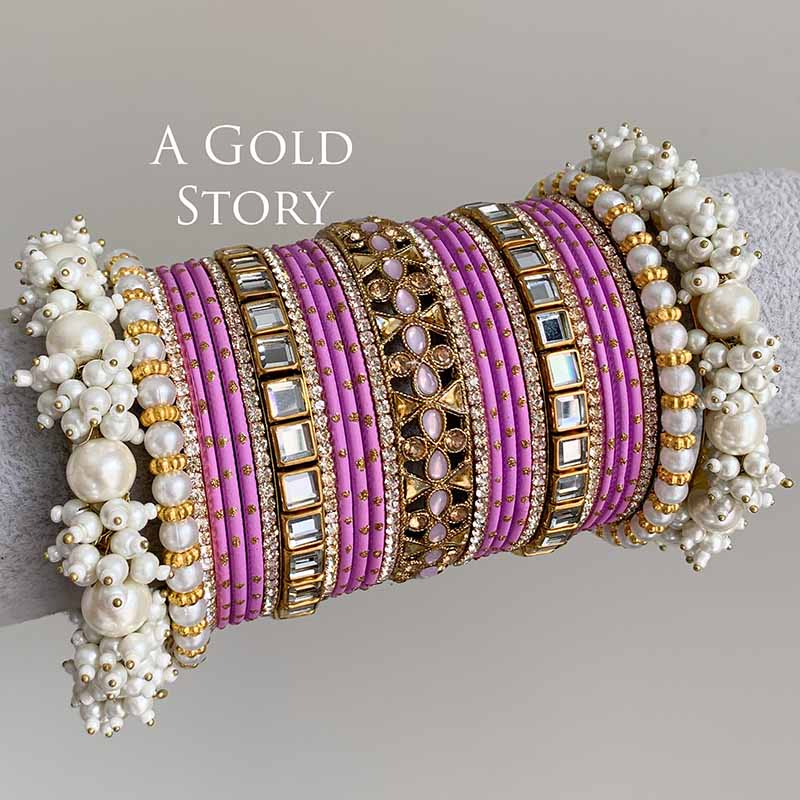 HADIYA BRIDAL BANGLES SET LILAC