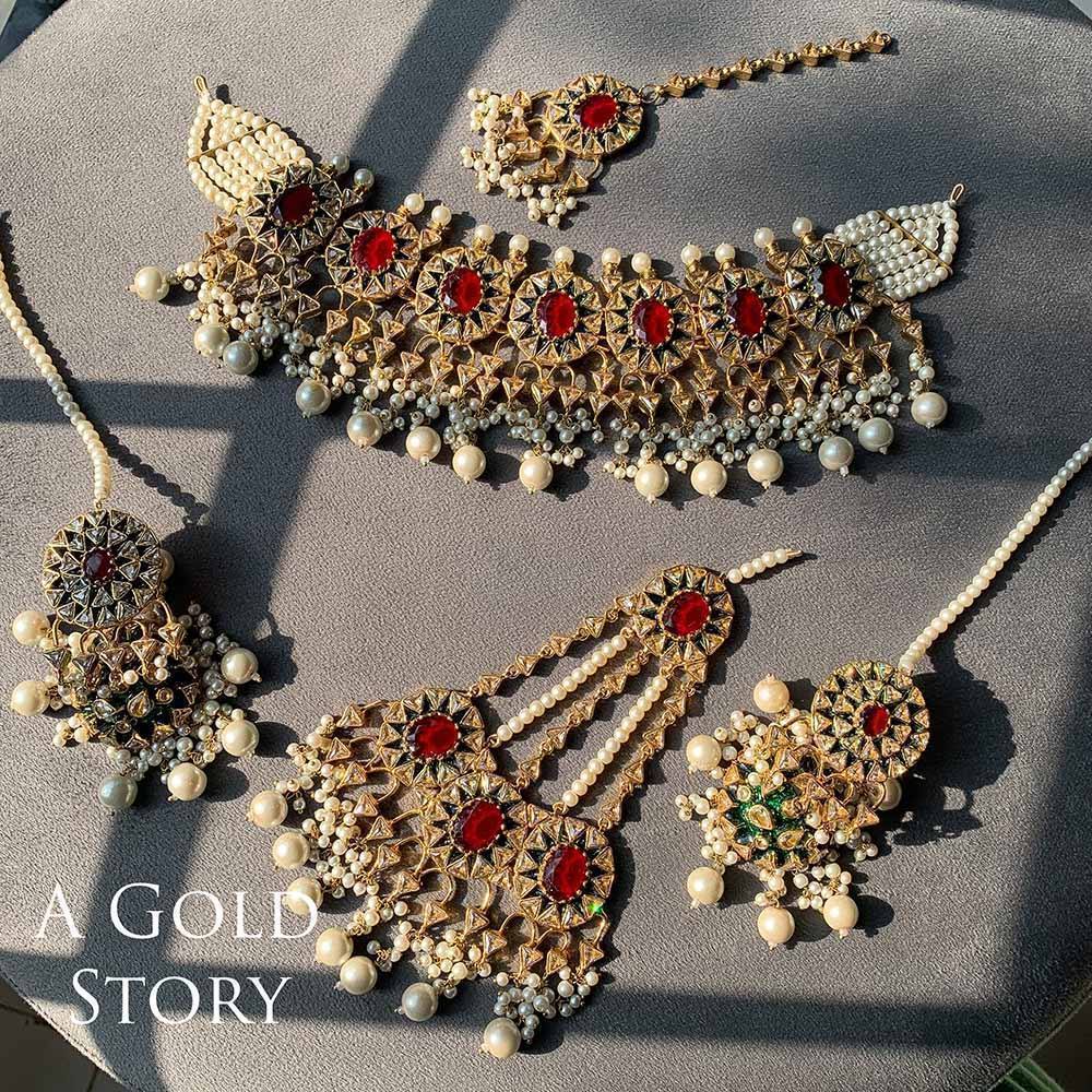 ANAYA BRIDAL SET RED