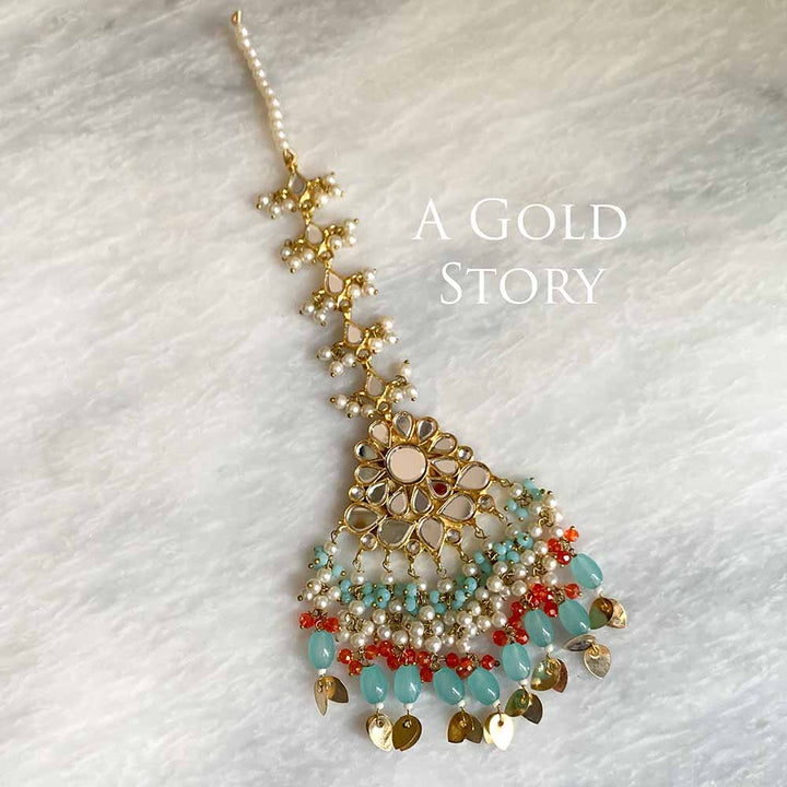 GAUHAR KUNDAN BRIDAL SET MINT GREEN