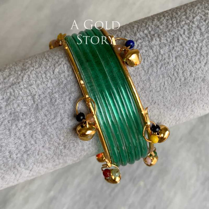 ALEENA BANGLES SET GREEN
