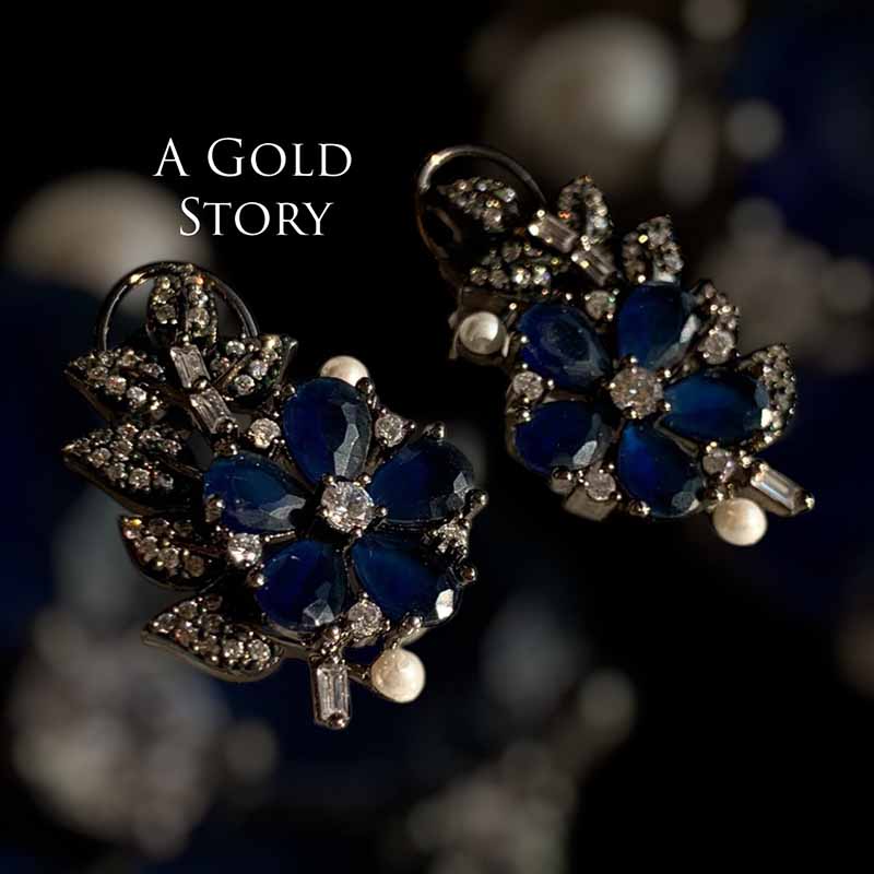 DIANA EARRINGS BLUE