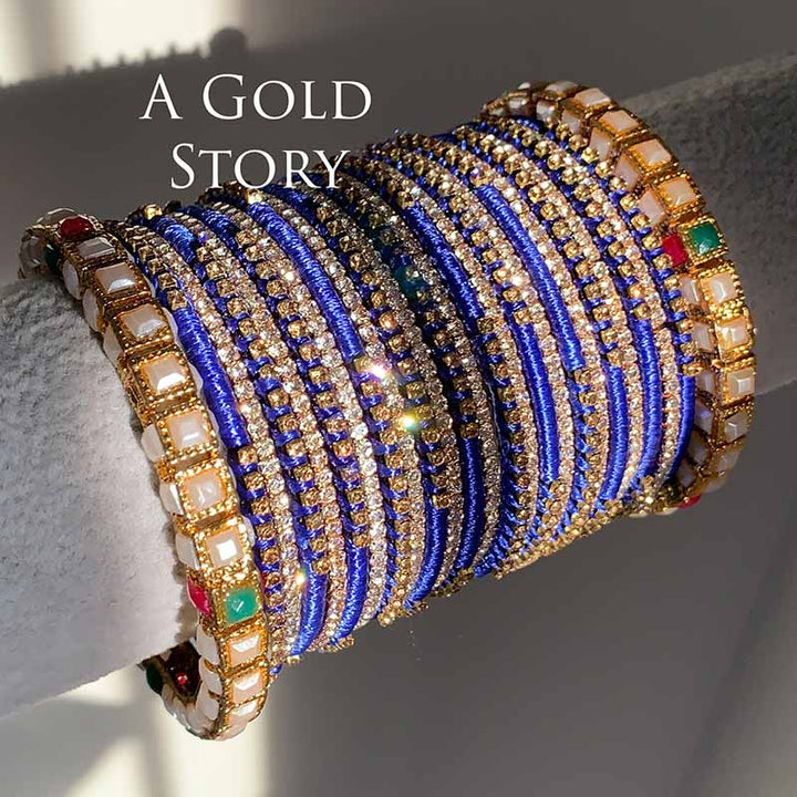 LARAH BANGLES SET ROYAL BLUE