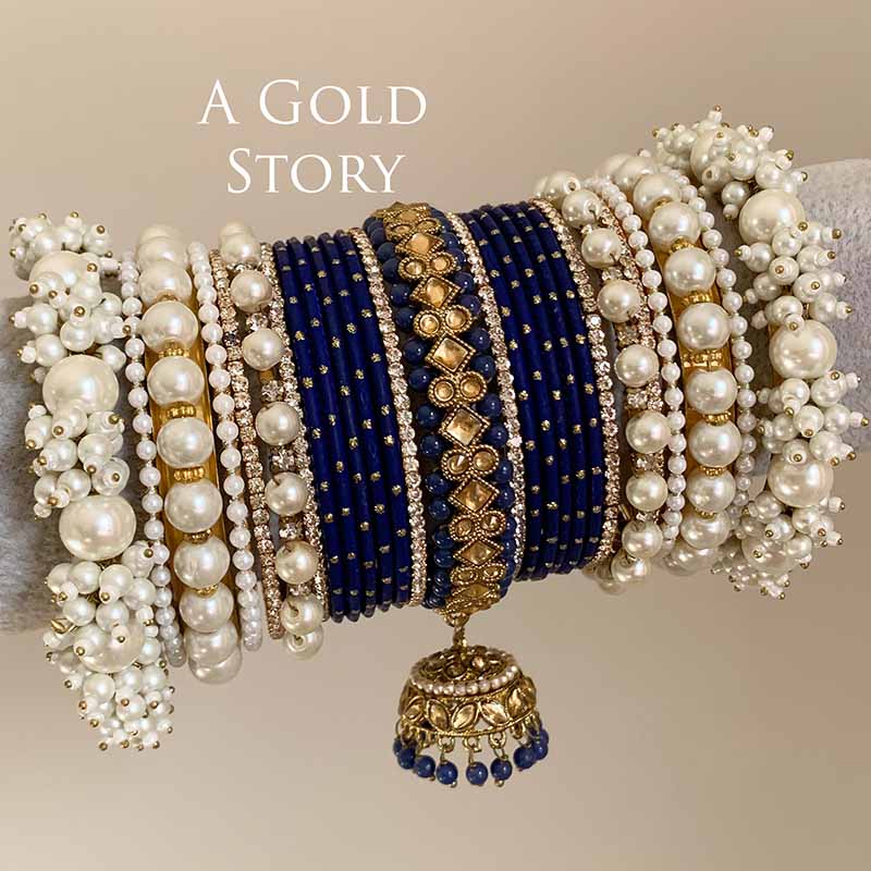 AFAANAA BRIDAL BANGLES SET BLUE