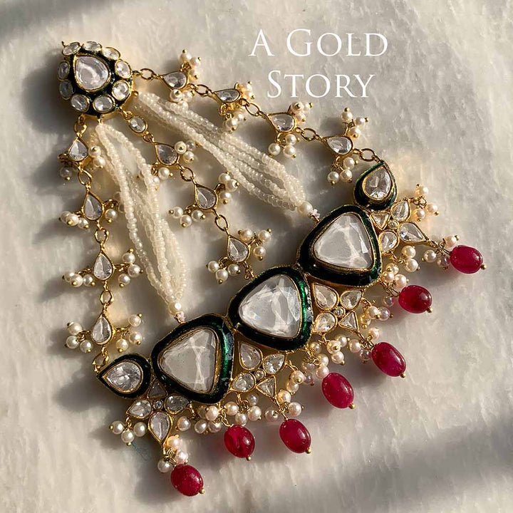 ABISHA KUNDAN POLKI BRIDAL SET