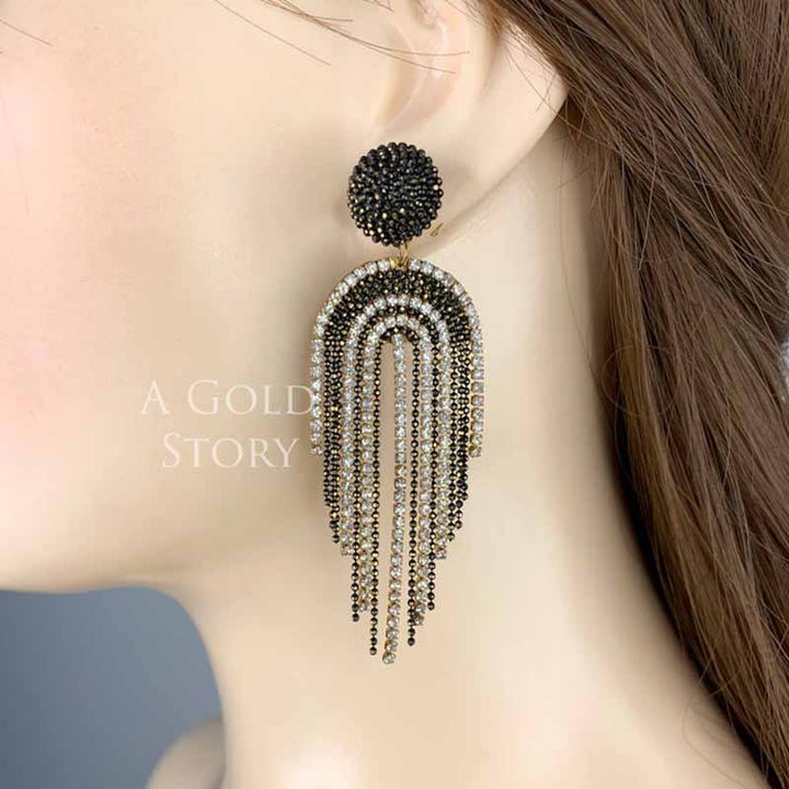 CHROMA EARRINGS BLACK - A GOLD STORY